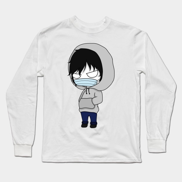 creepypasta jeff the killer chibi Long Sleeve T-Shirt by LillyTheChibi